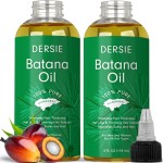 (Pack of 2) Batana Oil for Hair Growth: Dr Sebi Organic Raw Batana Oil from Honduras - 100% Pure & Natural - For Thicker & Stronger Hair - 4 FL OZ Per Bottle