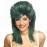 Swiking Green Mullet Wig for Women Shaggy Shoulder Length Layered Wig 70s 80s Rocker Wigs Halloween Cosplay Daily Hair Wigs(Green)