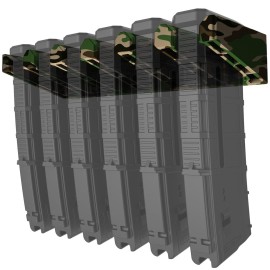 RUSFOL Solid ABS 6X Standard Camo PMAG Wall Mount, Mag Holder, Home Magazine Storage Rack, 1 Pack
