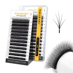 NAGARAKU 5D W Shape Eyelash Extension VERSION 3.0 lash Supplies Natural Soft Volume 0.07mm C curl 8-15mm Mix Premade Fans PBT Matte Black Cluster W Lash Easy Fanning False Lashes yy Wheat Spike Shape