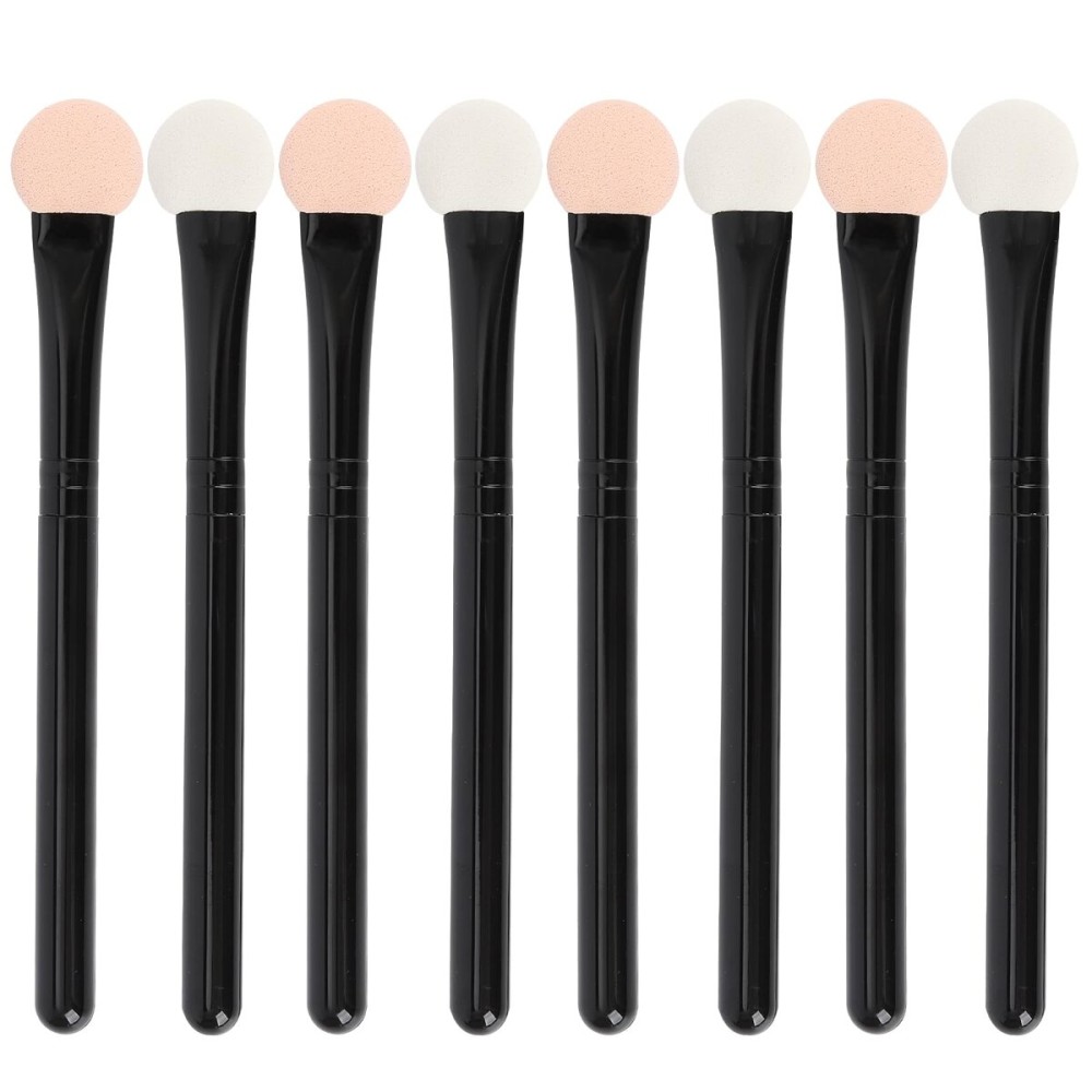 Uorpoto Eyeshadow Applicators Double Sided Sponge Makeup Brushes Reusable 8Pcs Round Foam Eye Shadow Applicator Sticks Brush Set Washable
