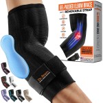 DR. BRACE Elite Elbow Brace Support, Breathable Elbow Compression Sleeve with Gel Pad for Golfer\'s, Tennis Elbow & Tendonitis Treatment & Pain Relief 2024 (Black, Medium)