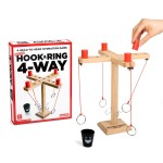Buzzed 4-Way Hook & Ring Drinking Game for Adults, Fun Adult Party Games or Social Drinking Games, Includes 1 Unit, 4 Pawns, 1 Cup, Perfect Stocking Stuffer for Adults or White Elephant Gifts
