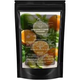 Lapew Citrus Basil Fusion Carpet Freshener Powder: Powerful Odor Eliminator for Home, Upholstery Deodorizer, Carpet Deodorizer, Pet Urine, Cat Litter Box - Citrus Basil Fusion Fragrance