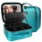 MOMIRA Travel Makeup Bag Cosmetic Bag Makeup Organizer Bag with Lighted Mirror, Adjustable Brightness in 3 Color Scenarios, Waterproof Makeup Train Case, Gift for Women - Brilliant Blue