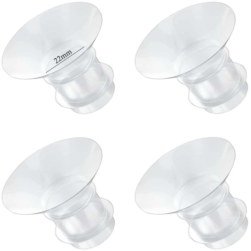 Flange Inserts 22mm for Medela,Spectra 24mm Shields/Flanges,Compatible with Momcozy M9/M5/M6/S12 Pro/S9 Pro Wearable Breast Pump,Reduce 24mm Nipple Tunnel Down to 22mm,4PCS