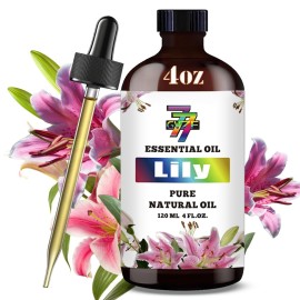 Lily Essential Oil (4 oz/120 ml) - Lily Oils for Aromatherapy, diffusers, humidifiers, Home fragrances, DIY Skincare, soap Making, DIY Candle Making, Relaxation, Yoga, and Meditation