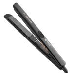 Annlary Hair Straightener 1 Inch Flat Iron and Curler 2 in 1 Titanium Ceramic Ionic Dual Voltage Straightener with Heat-Resistant Silicone, for Less Frizz, Shinier & Smoother