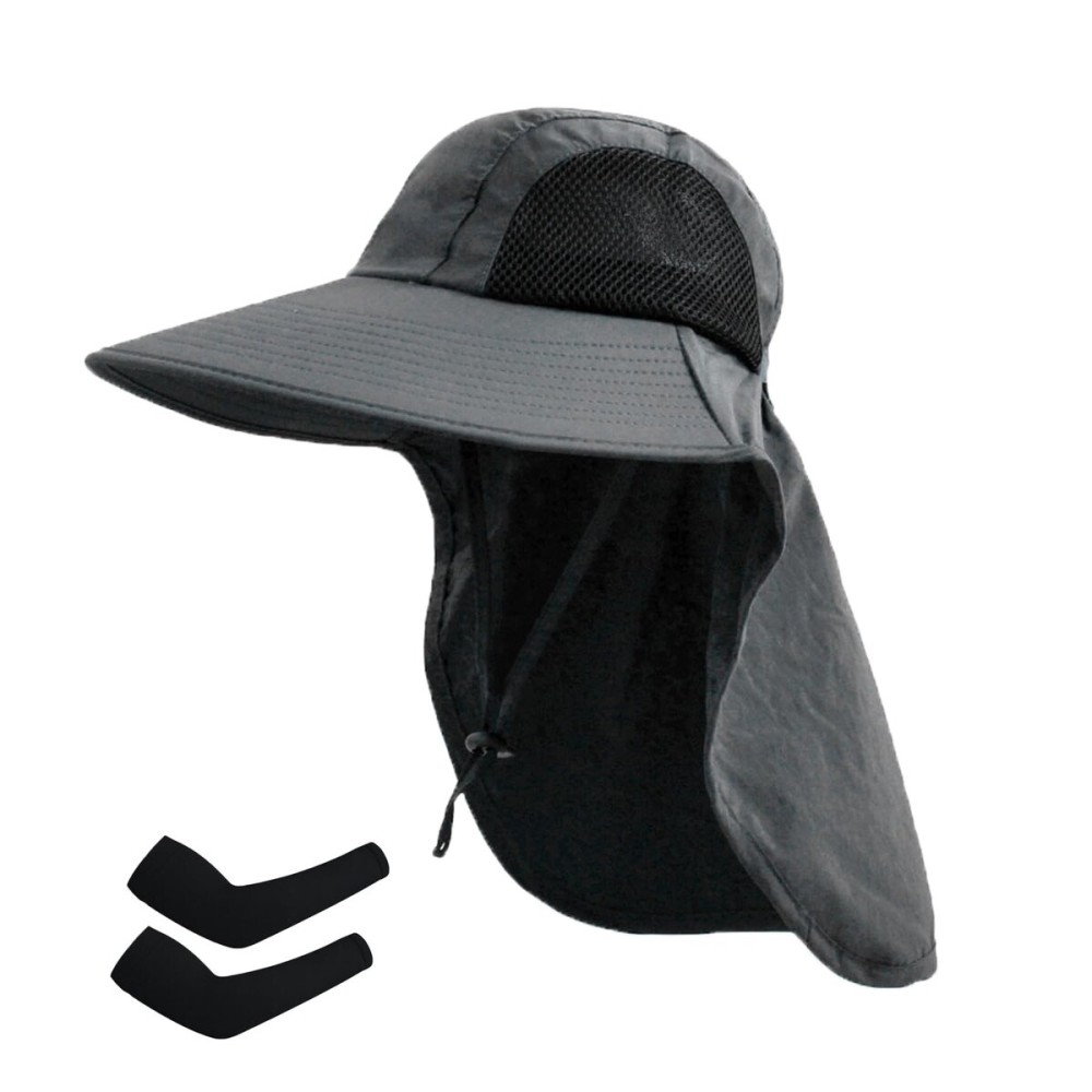 Sun Hat for Men Women with Neck Flap,UPF 50+ UV Protective Hiking Fishing Hats,Wide Brim Sun Hat for Women&Men