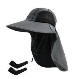 Sun Hat for Men Women with Neck Flap,UPF 50+ UV Protective Hiking Fishing Hats,Wide Brim Sun Hat for Women&Men