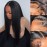 Ladoux 13x6 Lace Front Yaki Straight Wig HD Transparent Yaki Straight Frontal Closure Human Hair Wigs for Women 20Inch 180% Density Glueless Wig Pre Plucked With Baby Hair