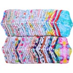 Asenappy 10 pcs M Size Random Prints Reusable Cloth Menstrual Pads for Women Period(10M-randomprints)