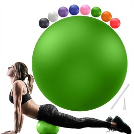 Soft Pilates Ball 9 Inch, Ideal Small Exercise Ball Between Knee Squeeze for Physical Therapy Yoga Core Medicine Abs Pt Bouncy, Mini Rubber Fitball Barre Workout Equipment for Women Men Kid Toddler