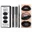 QiBest 3-in-1 Black Lipstick Set for Halloween & Goth Makeup, Matte Liquid Lipstick + Lip Gloss + Gel Lip Liner Pencil Lip Kit for 24 Hours Long Lasting & Waterproof Gothic Lip Makeup (Black Magic)