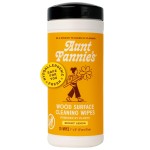 Aunt Fannie\'s Wood Surface Cleaning Wipes, Multipurpose Wood Surface Cleaner for Cabinets, Furniture, and Wood Floors, Lemon Scent, 35 Count (Pack of 1)