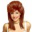 Swiking Orange Mullet Wig for Women Curly 70s 80s Rocker Shoulder Length Straight Natural Layered Hair Cosplay Halloween Synthetic Women Wigs(Orange)