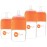PopYum Orange Formula Making Baby Bottle Starter Set, 4-Pack, 2X 5oz Bottles with 1 Slow Flow Nipples + 2X 9oz Bottles with 2 Medium Flow Nipples