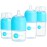 PopYum Blue Formula Making Baby Bottle Starter Set, 4-Pack, 2X 5oz Bottles with 1 Slow Flow Nipples + 2X 9oz Bottles with 2 Medium Flow Nipples, Mixing, Dispenser