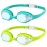 OutdoorMaster Kids Swim Goggles 2 Pack - Quick Adjustable Strap Swimming Goggles for Kids, Green Cyan