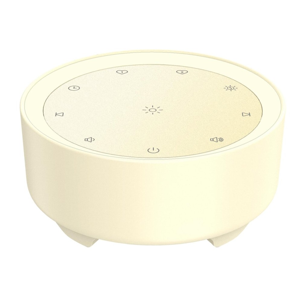 Kipcush White Noise Machine - 20 Soothing Sounds + 2 Customizable Shortcut Buttons, Warm Night Light | USB-Powered Sound Machine for Baby Sleep, 8H Timer, Touch Control for Nursery, Bedroom & Travel