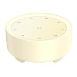 Kipcush White Noise Machine - 20 Soothing Sounds + 2 Customizable Shortcut Buttons, Warm Night Light | USB-Powered Sound Machine for Baby Sleep, 8H Timer, Touch Control for Nursery, Bedroom & Travel