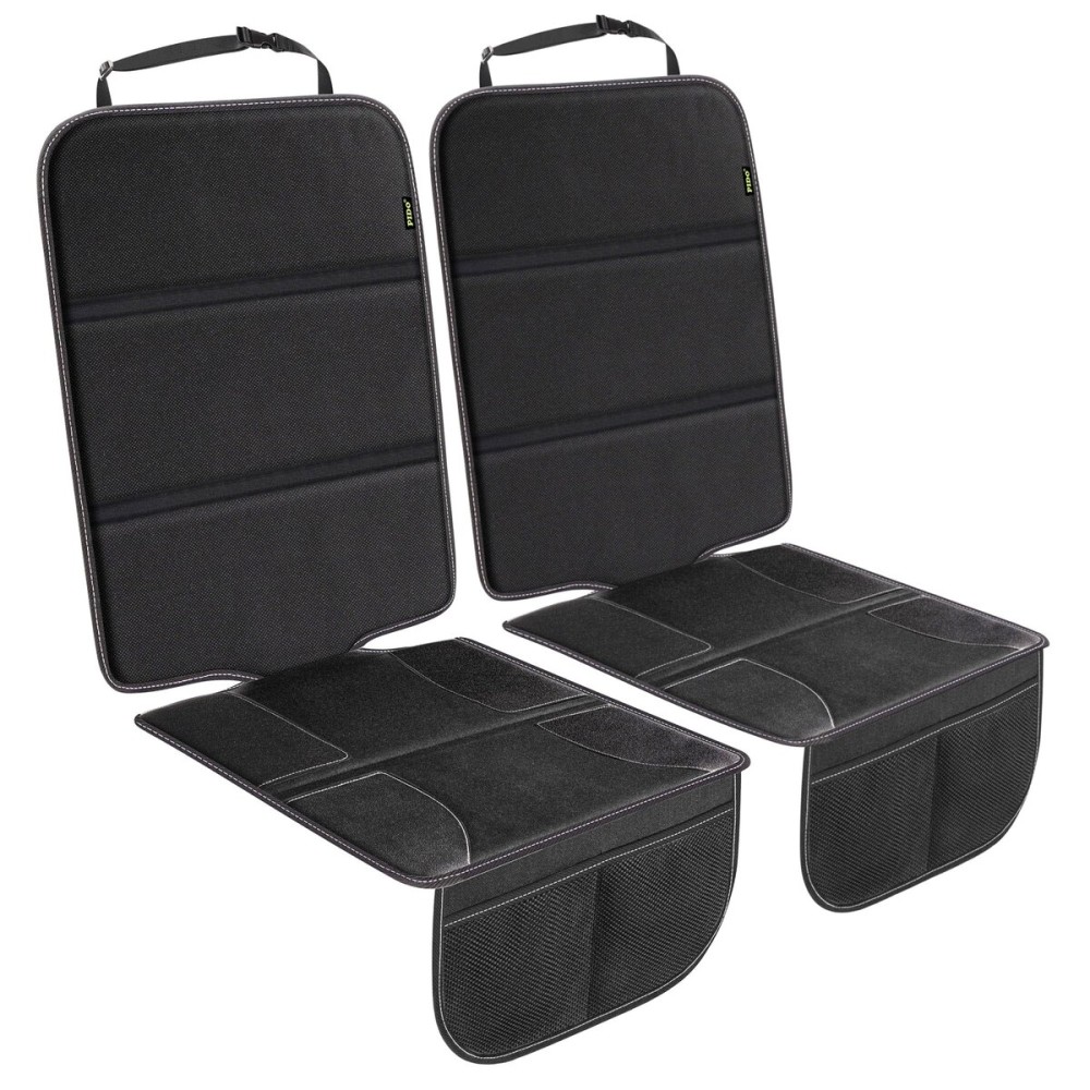 PIDO Car Seat Protector for Child Car Seat, 2 Pack Carseat Cover for Child Carseat with Thick Padding and Storage Pockets, Waterproof Protection for Vehicle Leather Upholstery