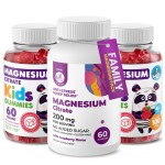 DR. MORITZ Calm Magnesium Gummies for Adults (200mg, 60 Count) and Kids Magnesium Gummies (60 Count, 2 Pack) - for Relaxation Support - Sugar-Free & Non-GMO - Raspberry Flavor