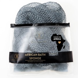 BELLANOMI African Exfoliating Net Sponge, Authentic, Ethically sourced from Nigeria, 45 inches Long, Back Scrubber for Daily use (Slate)