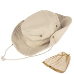 Sun Hats for Men Women Bucket Hat UPF 50+ Boonie Hat Foldable UV Protection Hiking Beach Fishing Summer Safari with Removable Head Net Mesh(1pack-Beige)