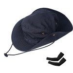Sun Hats for Men Women Bucket Hat UPF 50+ Boonie Hat Foldable UV Protection Hiking Beach Fishing Summer Safari (Upgraded-1pack-Navy)