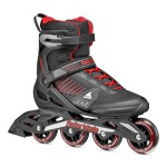 Rollerblade Zetrablade Men\'s Adult Fitness Inline Skate, Black and Red, Performance Inline Skates