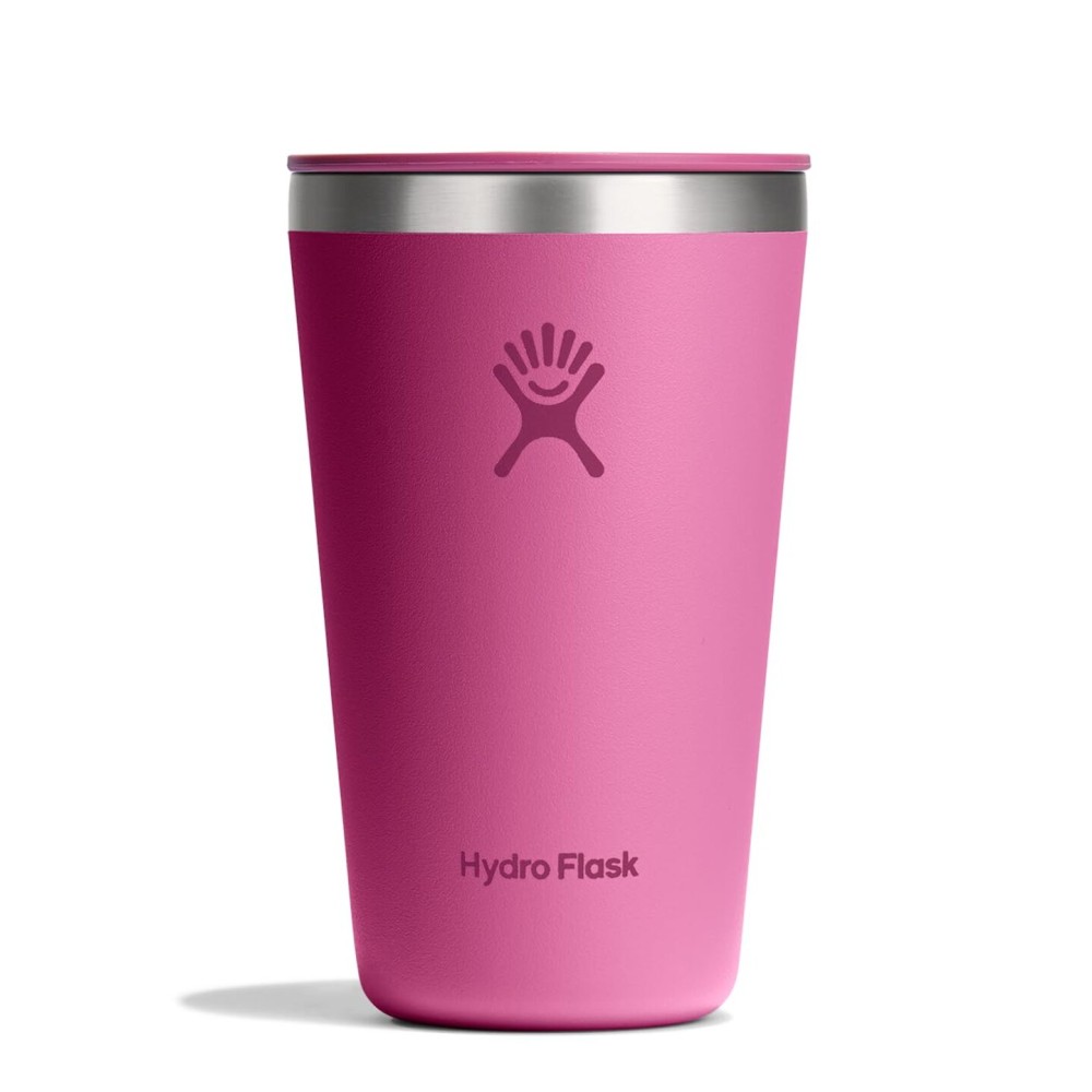 Hydro Flask All Around Tumbler Press-in Lid, Insulated Travel Mug, Stainless Steel Coffee Cup 16 Oz Reef Pink