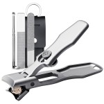 VOGARB Nail Clippers for Men Thick Nails Large Wide Jaw Opening Toenails Clippers for Seniors Long Handle Heavy Duty Portable Ultra Sharp Fingernail Cutter with Catcher for Adult Women (Silver Set)
