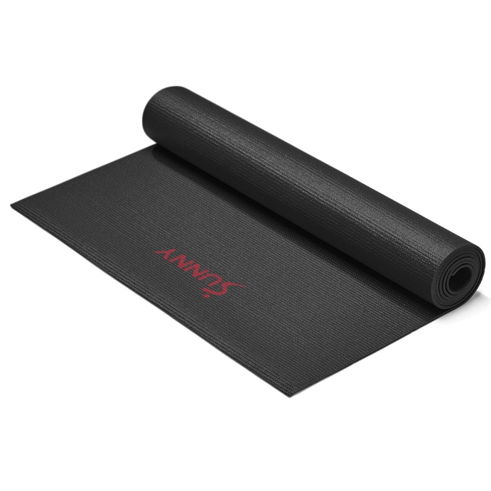 Sunny Health & Fitness Anti-Slip Thin Yoga Mat Durable Non-Slip Compact Lightweight Cushioned for Health & Fitness, Yoga, Pilates, Stretching Exercise, Meditation, Floor Workouts