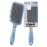Conair Velvet Touch Paddle Cushion hair brush - Detangling hairbrush - curly or straight styles - men or women - detangler - features soft touch handle - Sky Blue