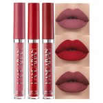 BestLand 3Pcs Matte Liquid Lip Gloss Set - 24H Transfer-Proof, Moisturizing & Non-Sticky I Mauve Pink, Classic Red, Deep Burgundy I Vegan + Cruelty-Free for Daily & Party