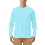 Roadbox Mens UPF 50+ Long Sleeve SPF Diving Rash Guard UV Sun Protection Shirts for Outdoor Fishing Hiking Swimming Running Light Green