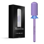MelodySusie Safety Nail Drill Bits, 3/32\'\' Smooth Round Top Large Barrel Carbide Bits, Suitable for Manicure Pedicure Cuticle Gel Polishing, Beginners Bits, Purple, Series Bit-S, M