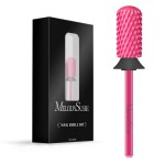 MelodySusie Safety Nail Drill Bits, 3/32\'\' Smooth Round Top Large Barrel Carbide Bits, Suitable for Manicure Pedicure Cuticle Gel Polishing, Beginners Bits, Pink Blossom, Series Bit-S, XC