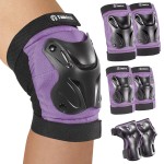 Tanden Skating Protective Gear Kids Toddler Knee Pads and Elbow Pads Set, Bike Protection for Kids Wrist Guards for Roller Skating Skateboarding Cycling Purple