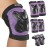 Tanden Skating Protective Gear Kids Toddler Knee Pads and Elbow Pads Set, Bike Protection for Kids Wrist Guards for Roller Skating Skateboarding Cycling Purple