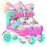 4-Pejiijar Rainbow Unicorn Kids Roller Skates for Girls Toddler Ages 2-4 5-8,Adjustable Roller Shoes with Luminous Wheels for Birthday Xmas Gifts