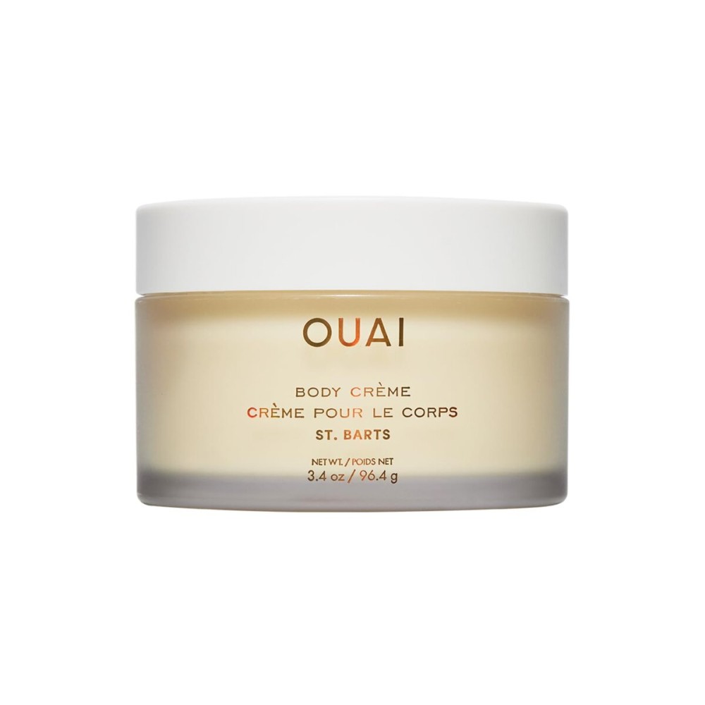 OUAI Body Creme, St. Barts Travel Size - Hydrating Whipped Body Cream with Cupuau Butter, Coconut Oil & Squalane - Softens Skin & Delivers Radiant Glow - Sulfate-Free Skin Care (3.4 oz)