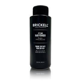 Brickell Men\'s Styling Hair Powder For Men, Creates Volume, Natural & Organic, Non-Greasy Texturizing Powder, 18g, Fragrance-Free