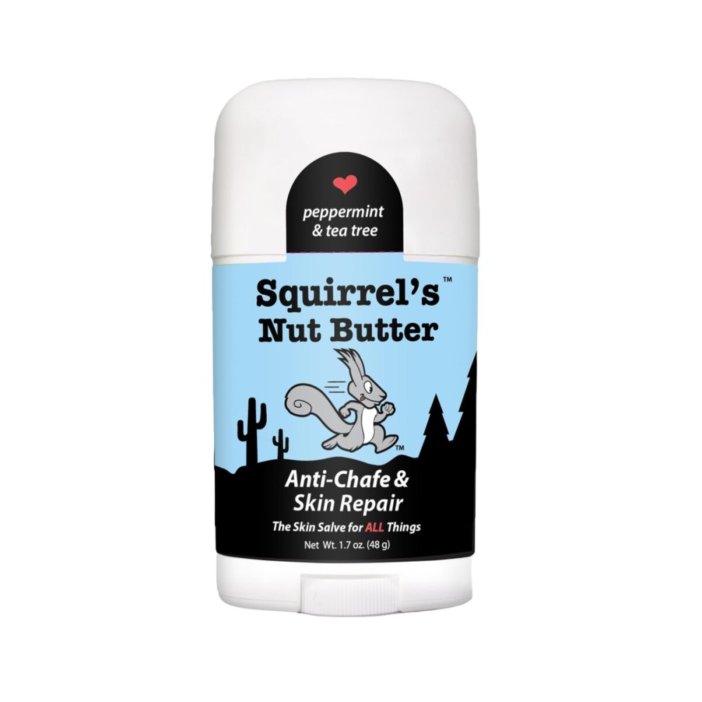 Squirrel\'s Nut Butter Anti Chafe Stick w/Peppermint & Tea Tree | All Natural Chafe Prevention & Skin Care for Athletes, Runners & Adventurers | Thighs, Arms, Pack Straps & More | 1.7 oz