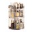 360 Rotating Makeup Organizer with Lipstick Slots, DIY 8 Adjustable Height Spinning Skincare Organizers, Brush and Perfume Storage Carousel, Cosmetic Display Case for Vanity Bathroom Countertop