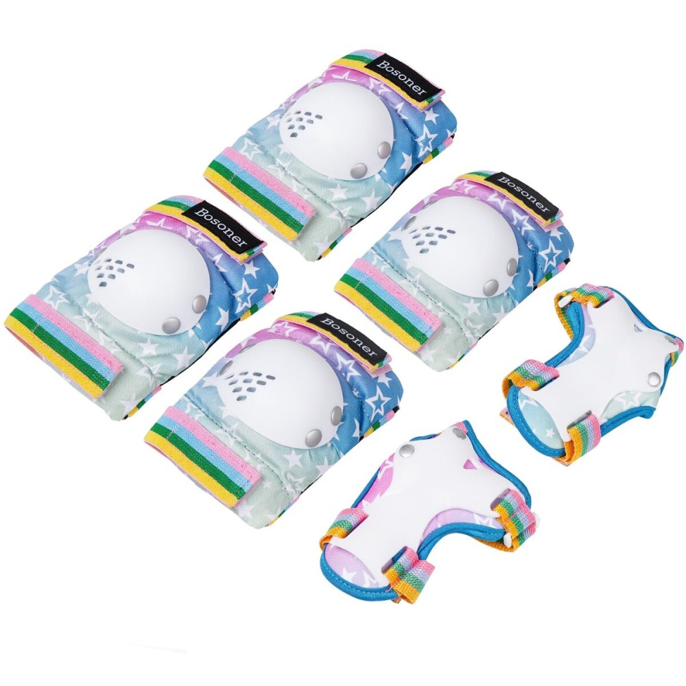 BOSONER Kids/Youth Knee Pad Elbow Pads for Roller Skates Cycling BMX Bike Skateboard Inline Rollerblading, Skating Skatings Scooter Riding Sports