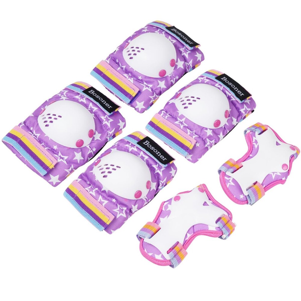 BOSONER Kids/Youth Knee Pad Elbow Pads for Roller Skates Cycling BMX Bike Skateboard Inline Rollerblading, Skating Skatings Scooter Riding Sports