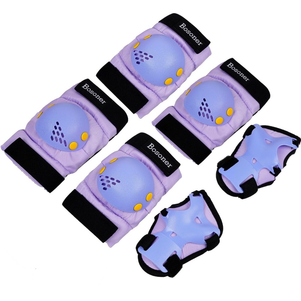 BOSONER Kids/Youth Knee Pad Elbow Pads for Roller Skates Cycling BMX Bike Skateboard Inline Rollerblading, Skating Skatings Scooter Riding Sports