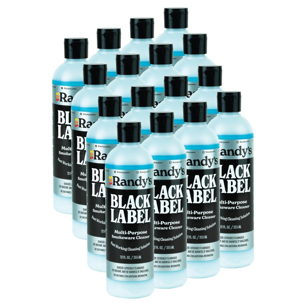 Randy\'s Black Label Cleaner - (12 fl oz) - Best Multipurpose Surface Cleaning Solution for Glass Tops, Metal and Ceramic Surfaces - Glass Top Cleaner for Streak-Free Finish - 16-Pack